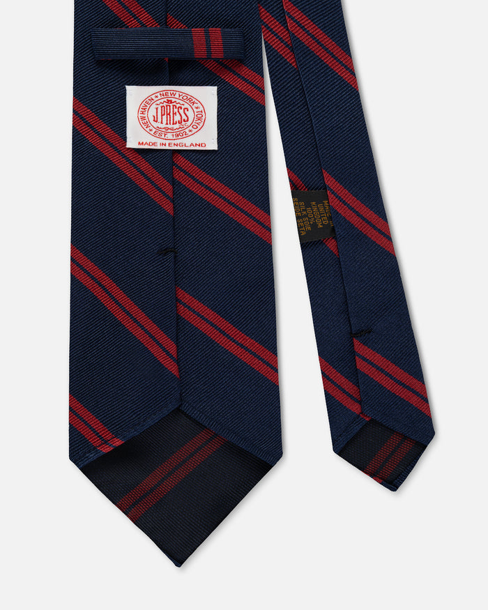 Made-in-UK Derbyshire Yeomanry Silk Repp Tie