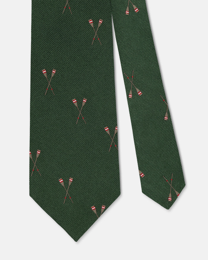 Made-in-UK Green Oars Club Tie