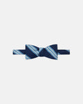 Made-in-UK Navy & Blue Triple Stripe Bow Tie