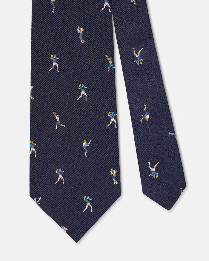 Made-in-UK Navy Football Club Tie