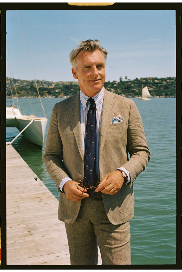 Made-in-UK Navy Oars Club Tie