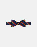 Made-in-UK Navy, Red & Yellow Regimental Silk Repp Bow Tie
