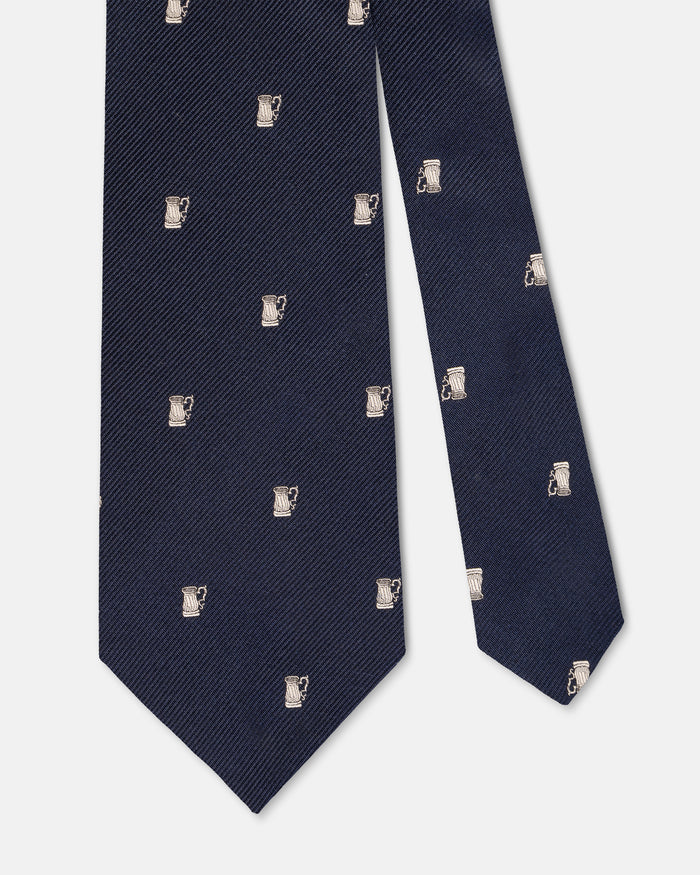Made-in-UK Navy Tankards Club Tie
