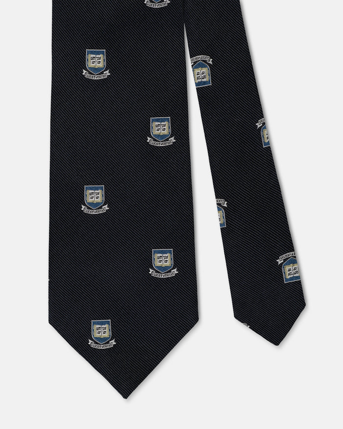 Made-in-UK Navy Yale Shield Club Tie