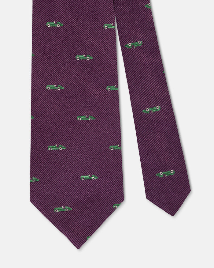 Made-in-UK Purple Car Club Tie