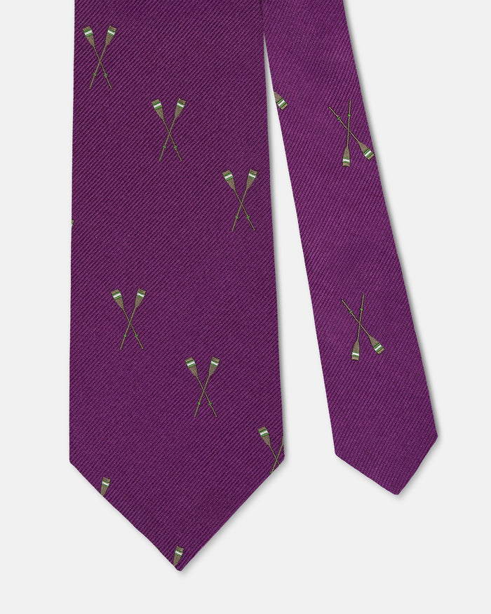 Made-in-UK Purple Oars Club Tie