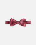 Made-in-UK Red Printed Foulard Silk Bow Tie
