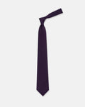 Made-in-UK Solid Purple Grenadine Tie