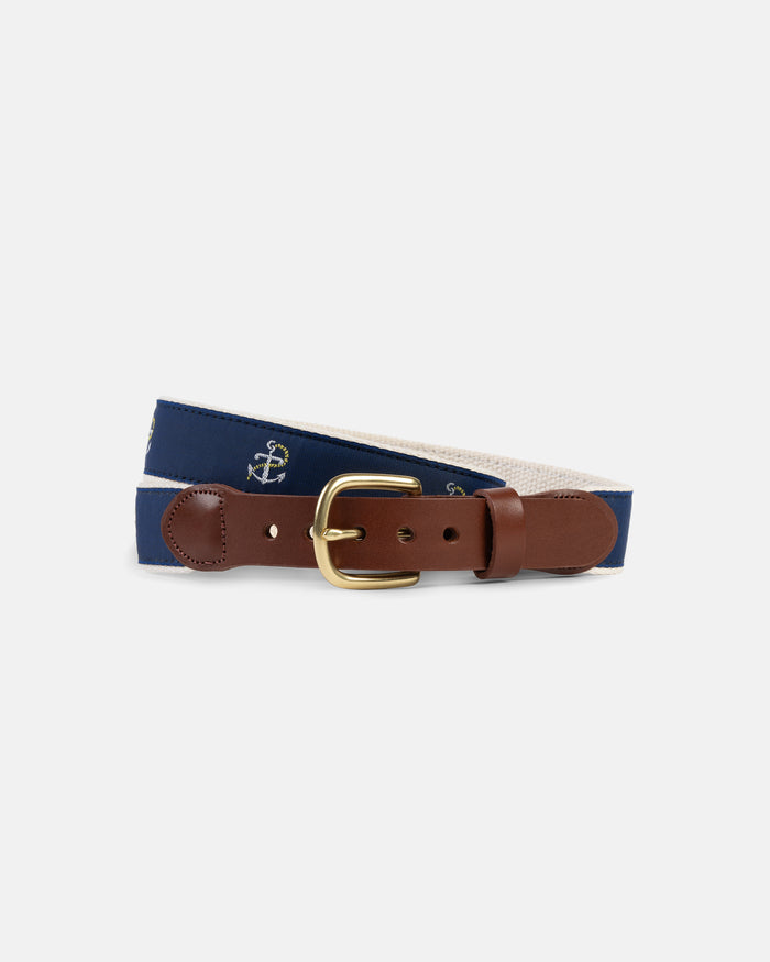 Made-in-USA Anchor Motif Belt