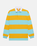 Made-in-USA Aqua & Gold Guard Stripe Cotton Rugby