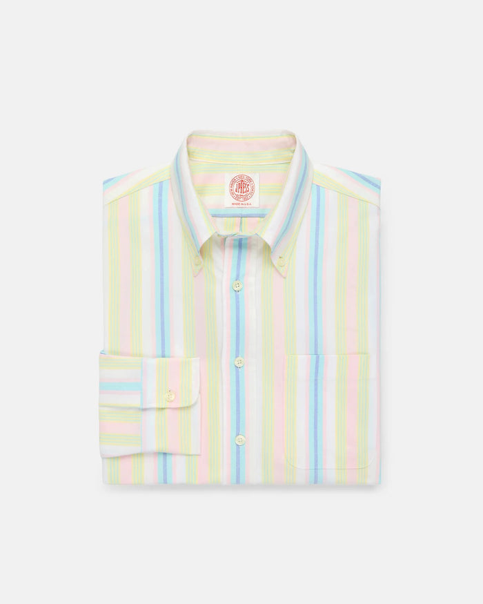 Made-in-USA Awning Stripe Oxford Cloth Sport Shirt - Classic Fit