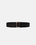 Made-in-USA Black Grosgrain Ribbon Belt