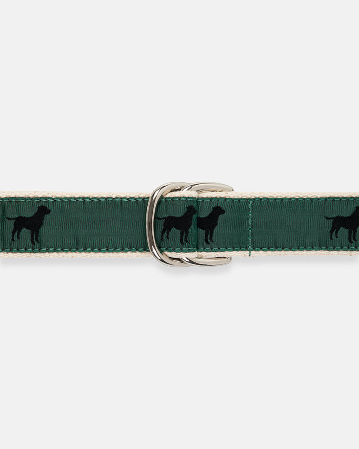 Made-in-USA Black Labs Motif D Ring Belt