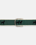 Made-in-USA Black Labs Motif D Ring Belt