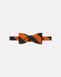 Made-in-USA Black & Orange Guard Stripe Repp Bow Tie