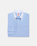 Made-in-USA Blue Contrast Collar Oxford Cloth Sport Shirt - Regular Fit