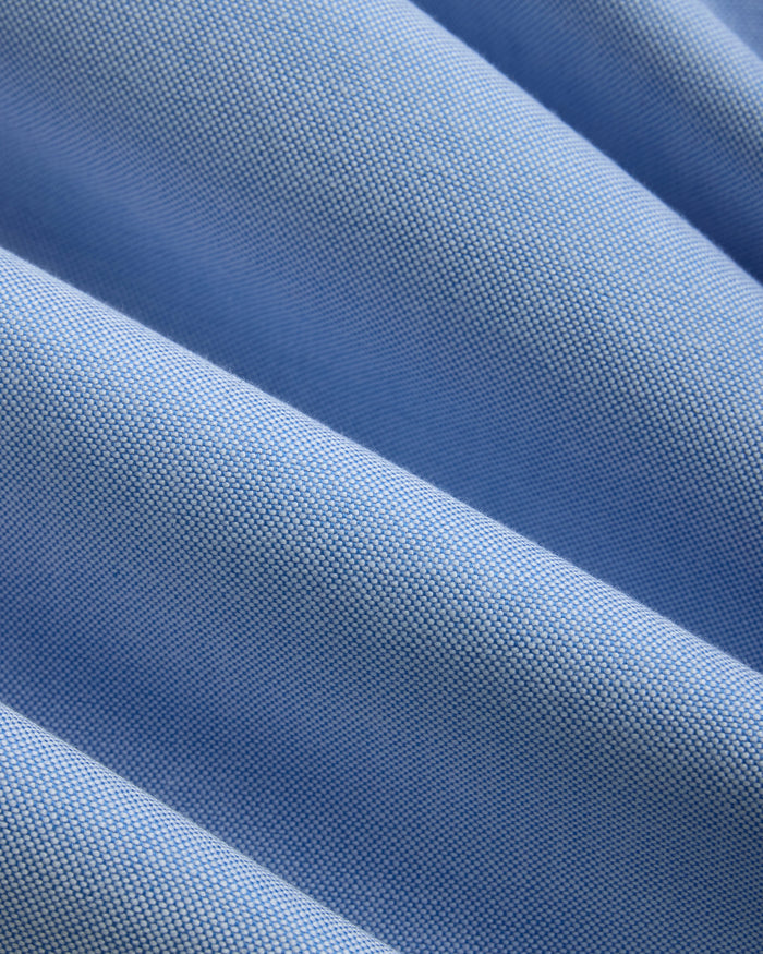 Made-in-USA Blue Contrast Collar Oxford Cloth Sport Shirt - Regular Fit