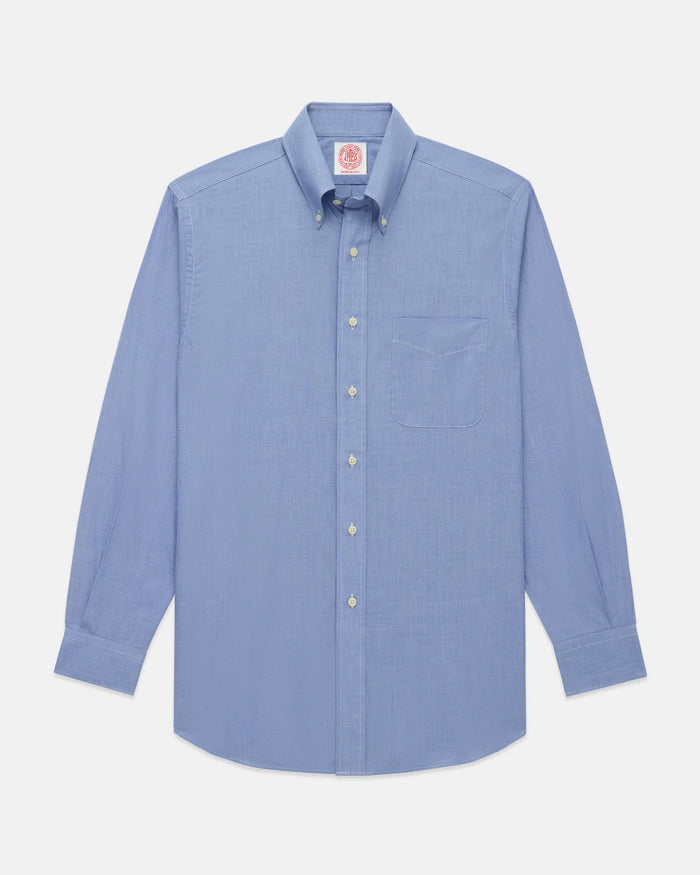 Made-in-USA Blue End-On-End Button Down Shirt - Classic Fit