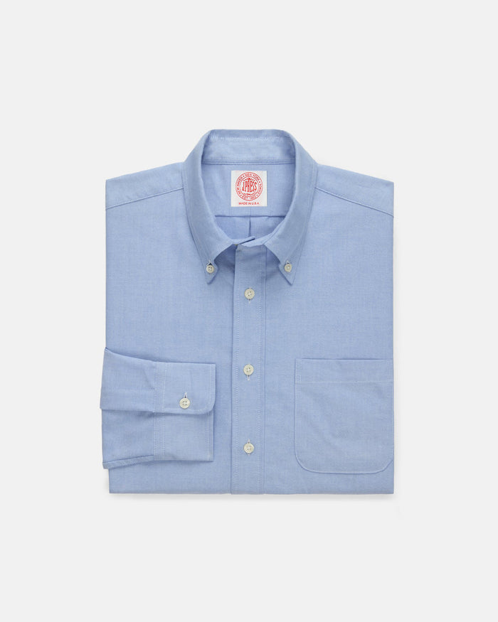 Made-in-USA Blue Oxford Cloth Button Down Shirt  - Classic Fit