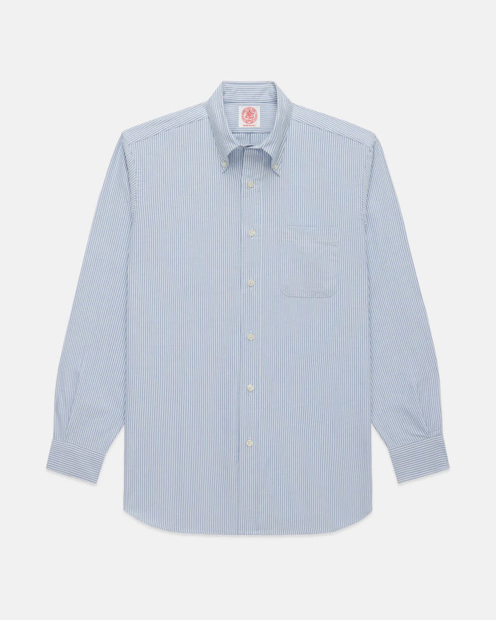 Made-in-USA Blue University Stripe Oxford Cloth Shirt - Classic Fit