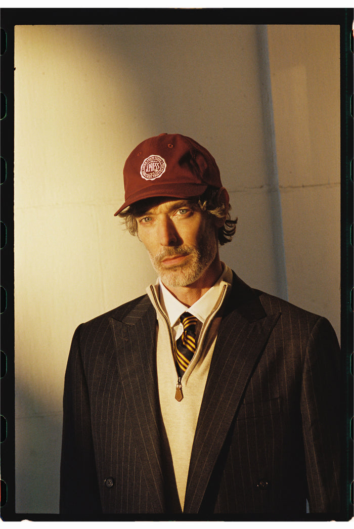 Made-in-USA Burgundy J. Press Seal Dad Hat