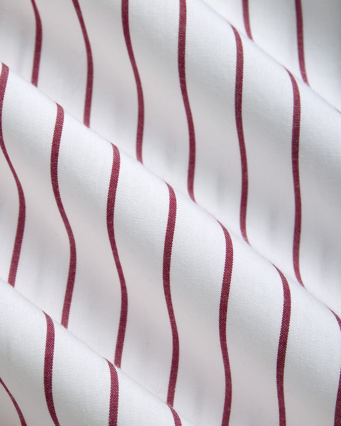 Made-in-USA Burgundy Stripe Button Down Shirt