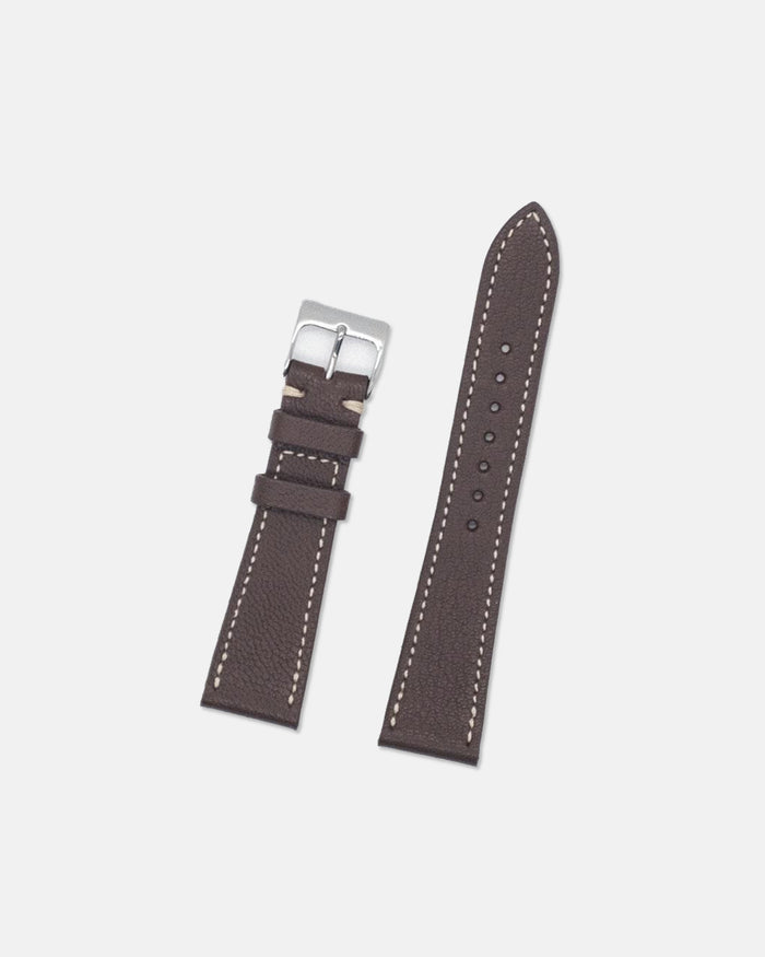 Made-in-USA Dark Brown Goat Leather Watch Strap