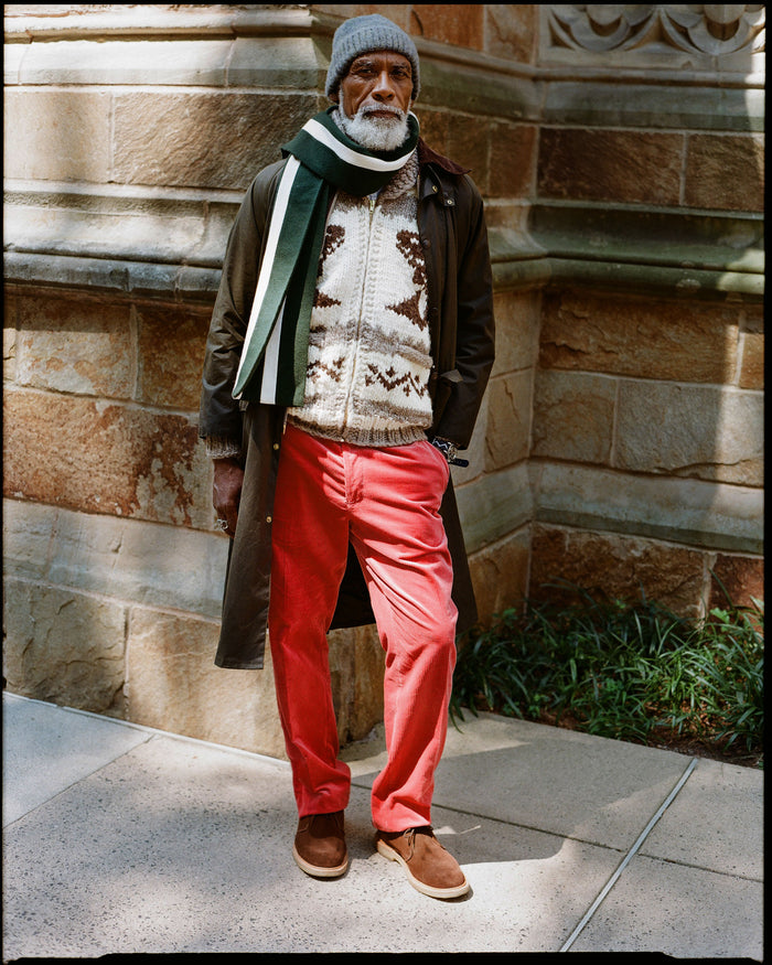 Made-in-USA Dark Pink Wide Wale Corduroy Pant