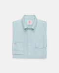 Made-in-USA Flap Pocket Green Oxford Cloth Button Down Sportshirt - Classic Fit