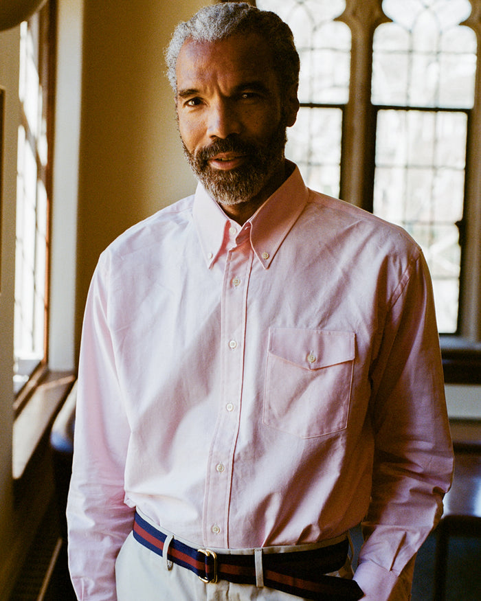 Made-in-USA Flap Pocket Pink Oxford Cloth Button Down Sport Shirt - Classic Fit