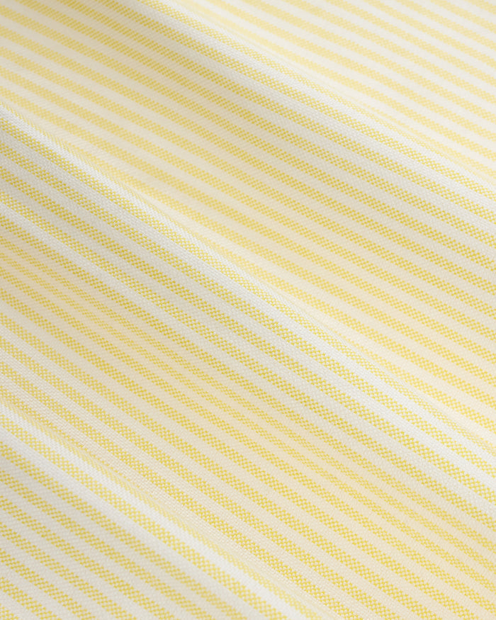 Made-in-USA Flap Pocket Yellow University Stripe Oxford Cloth Button Down Sport Shirt - Classic Fit