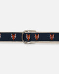 Made-in-USA Fox Head Motif D Ring Belt