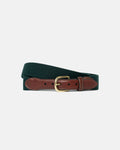 Made-in-USA Hunter Green Belgian Stretch Surcingle Belt