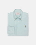 Made-in-USA "Ivy Guy" Green University Stripe Oxford Cloth Shirt - Classic Fit