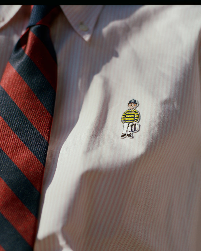 Made-in-USA "Ivy Guy" Pink University Stripe Oxford Cloth Shirt - Classic Fit