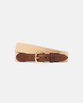 Made-in-USA Khaki Belgian Stretch Surcingle Belt