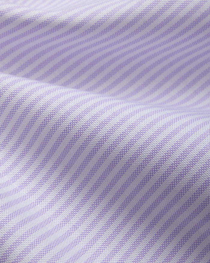 Made-in-USA Lavender University Stripe Oxford Cloth Shirt - Classic Fit