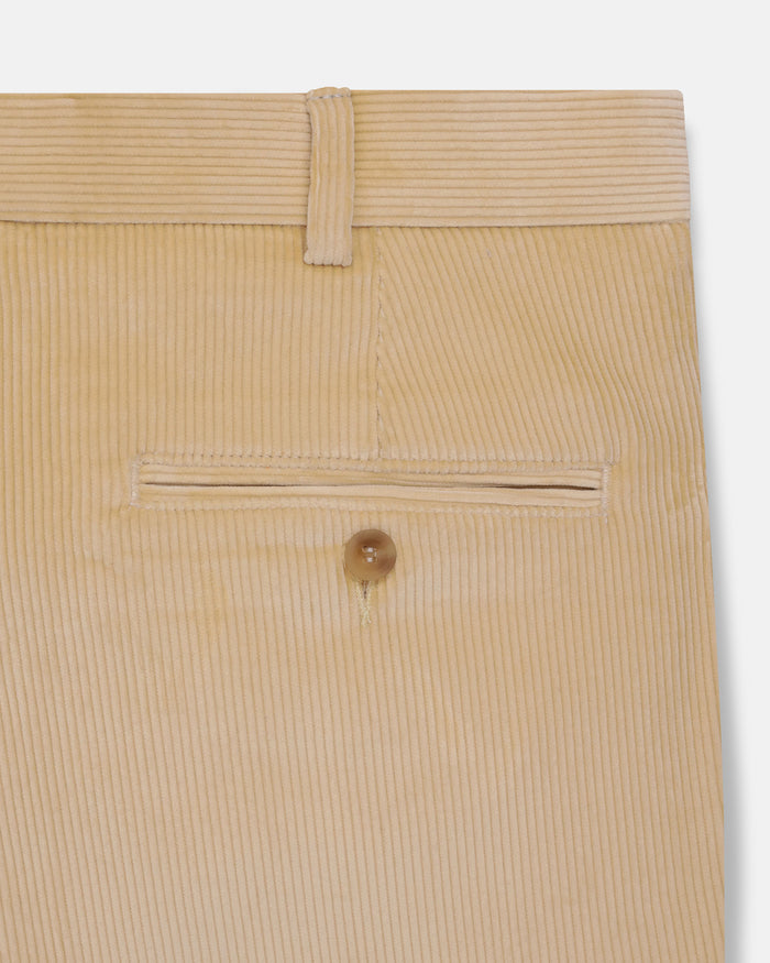 Made-in-USA Light Tan Wide Wale British Corduroy Pant