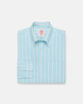 Made-in-USA Mint & Pink Stripe Oxford Cloth Sport Shirt - Classic Fit