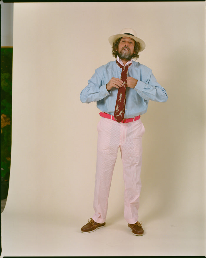 Made-in-USA Mister Mort Burgundy Tennis Tie