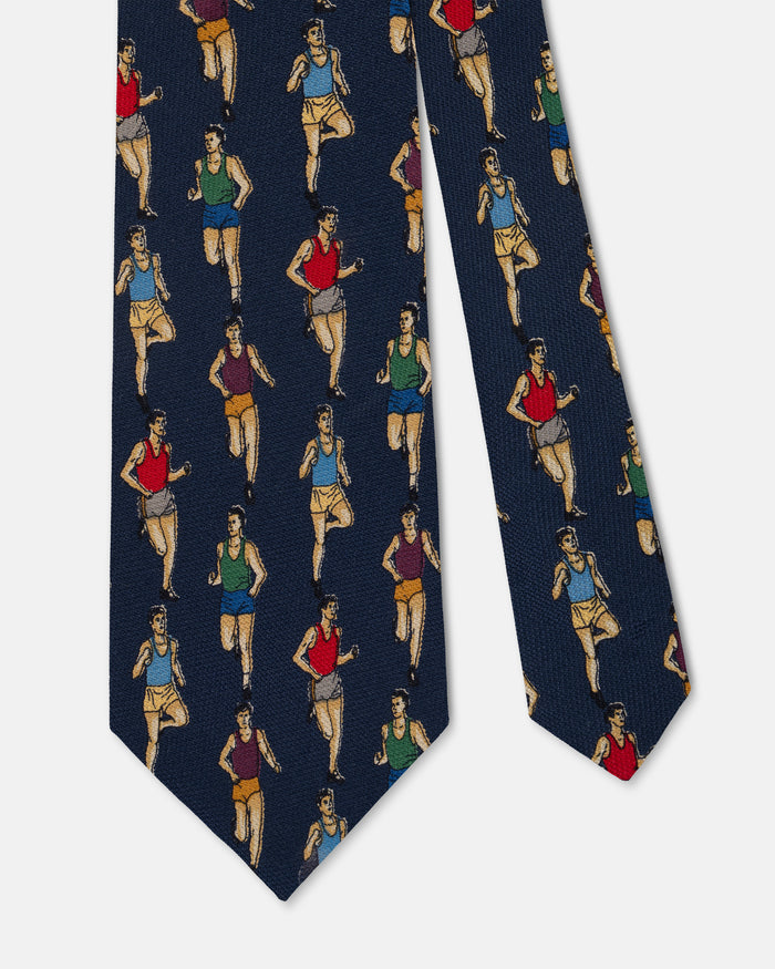 Made-in-USA Mister Mort Navy Runner Tie