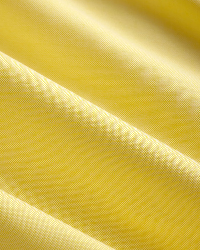 Made-in-USA Mister Mort Yellow with Blue Stripe Contrast Collar Oxford Sport Shirt
