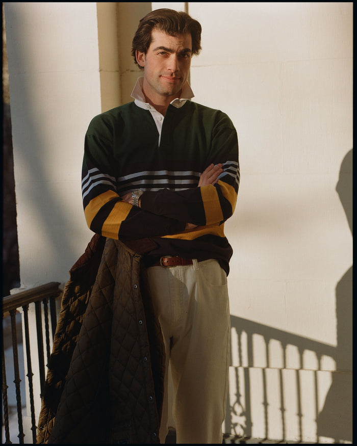 Made-in-USA Multi-Stripe Cotton Rugby