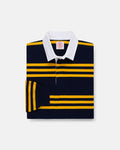 Made-in-USA Navy & Gold Triple Stripe Cotton Rugby