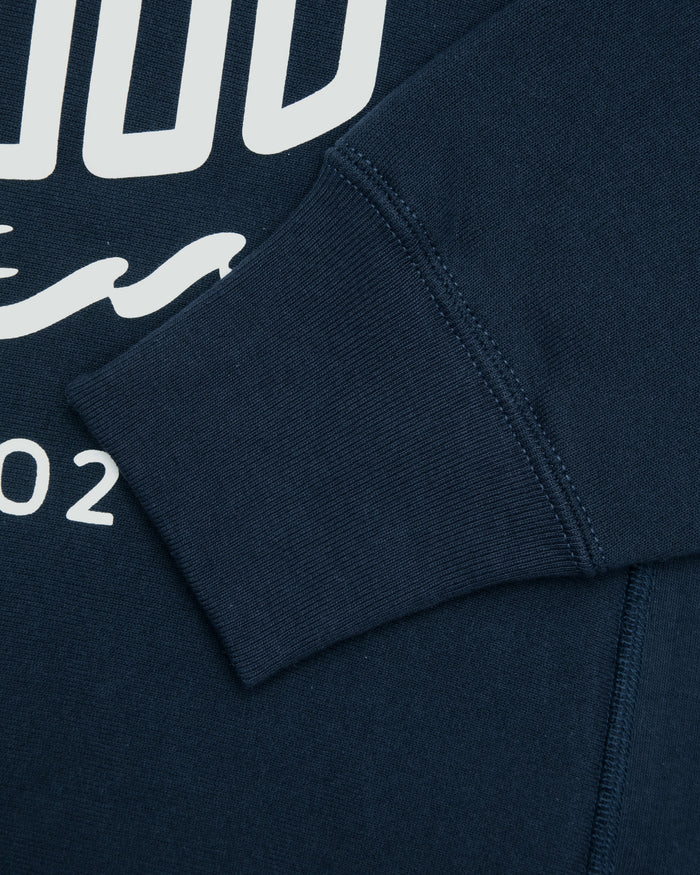 Made-in-USA Navy J. Press "Sheep and Shears" Logo Sweatshirt