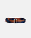 Made-in-USA Navy & Orange Grosgrain Ribbon Belt