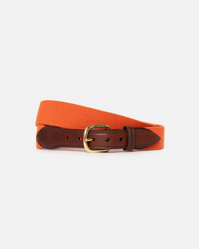 Made-in-USA Orange Belgian Stretch Surcingle Belt