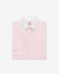 Made-in-USA Pink Stripe Contrast Collar Oxford Cloth Sport Shirt - Regular Fit