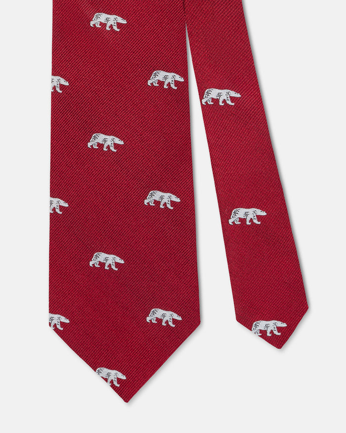 Made-in-USA Red Bear Club Tie