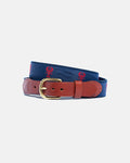 Made-in-USA Red Lobster Motif Web Belt